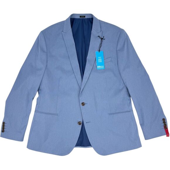 NWT JF J. Ferrar Men's Slim Fit Stretch CoolMax 2 Button Blazer Blue 46R - Picture 1 of 12
